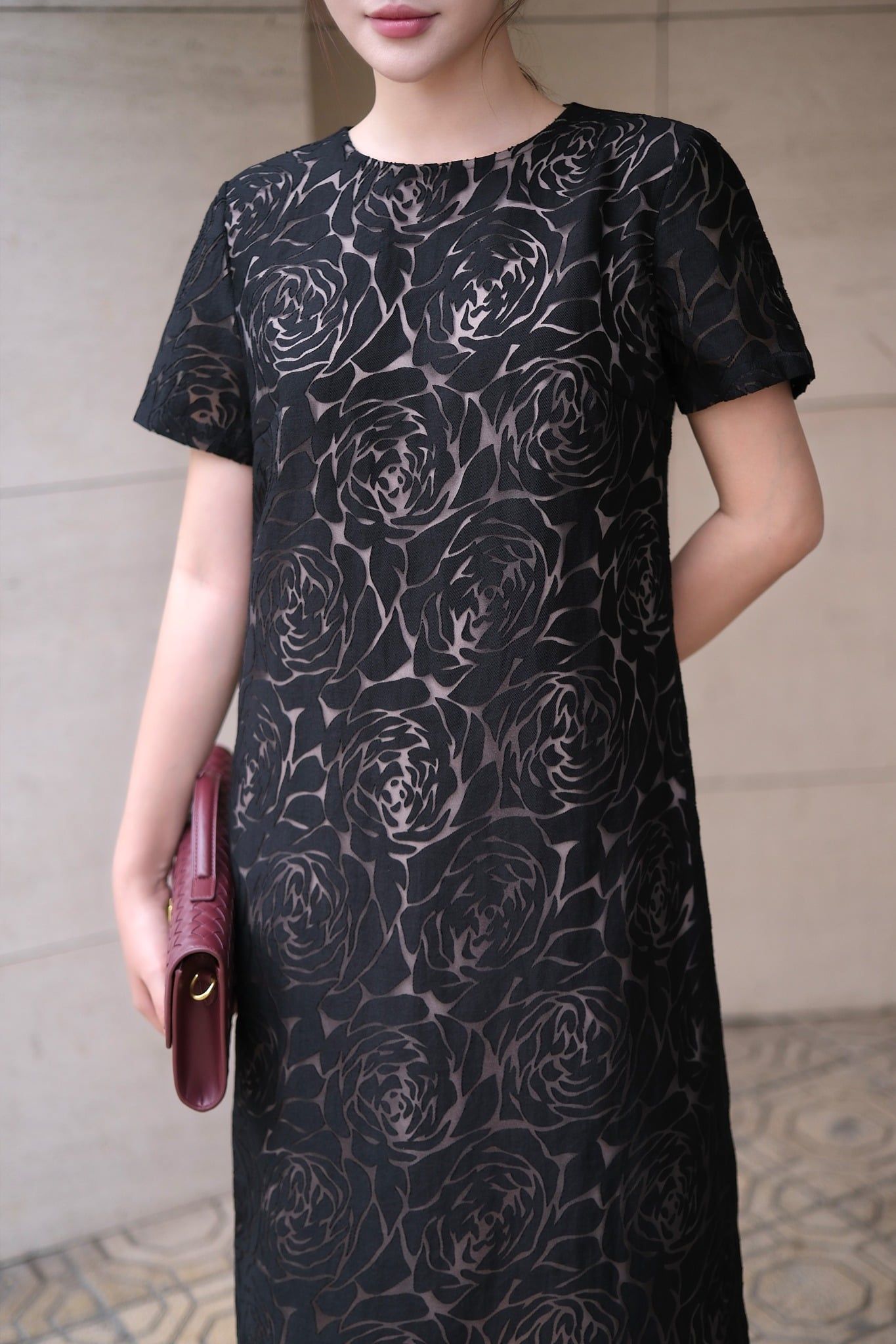 ĐẦM SUÔNG PHỐI HOẠ TIẾT D10672