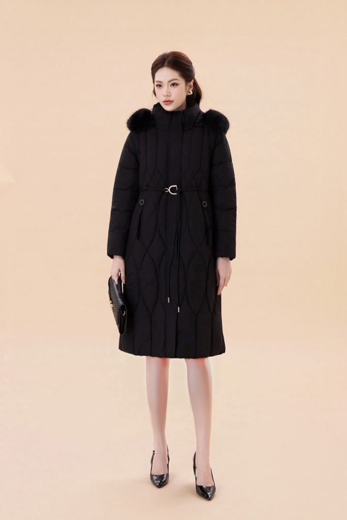 ÁO PHAO DÁNG DÀI MŨ LÔNG AK66022