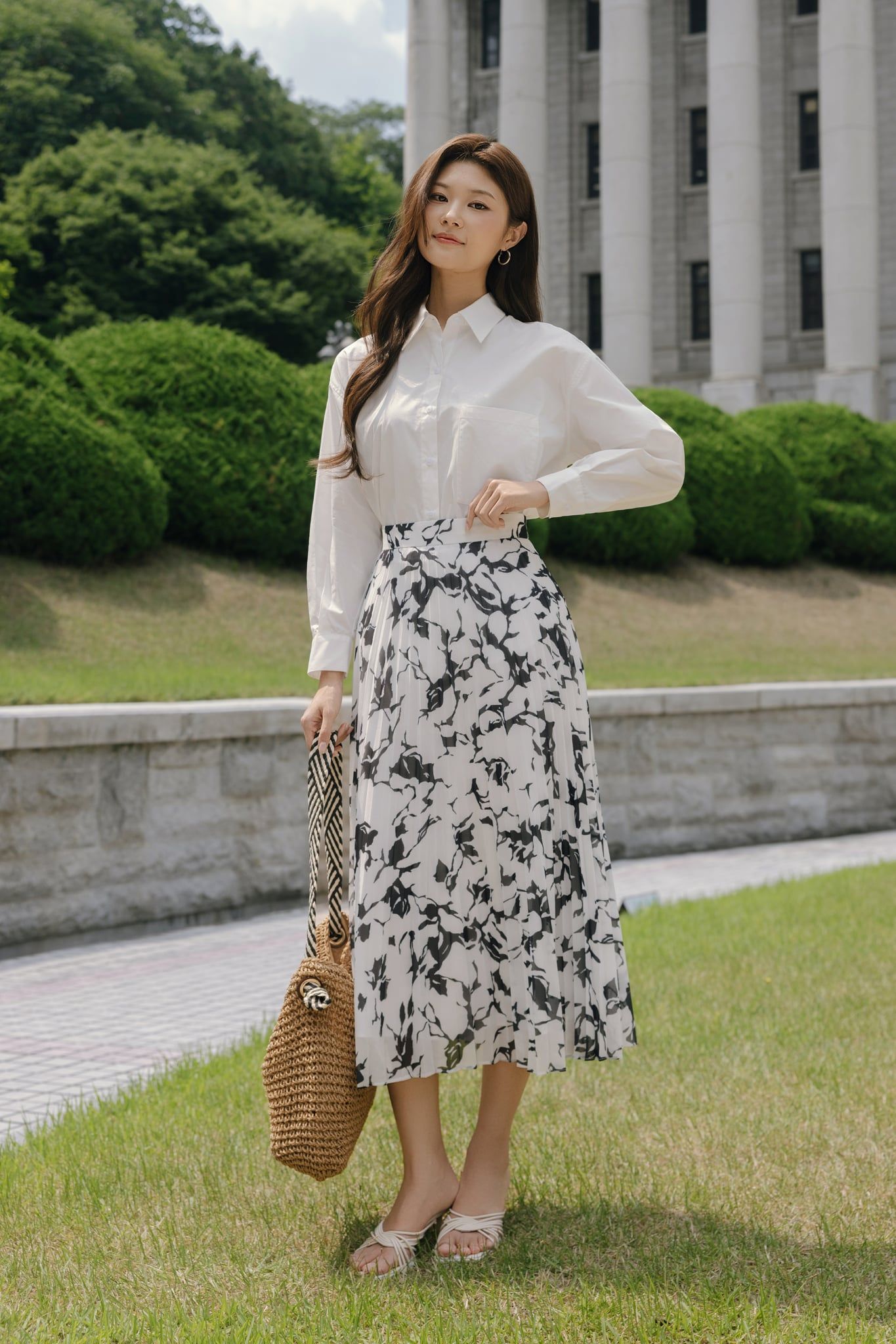 SƠ MI TRẮNG XẺ LƯNG SM01442