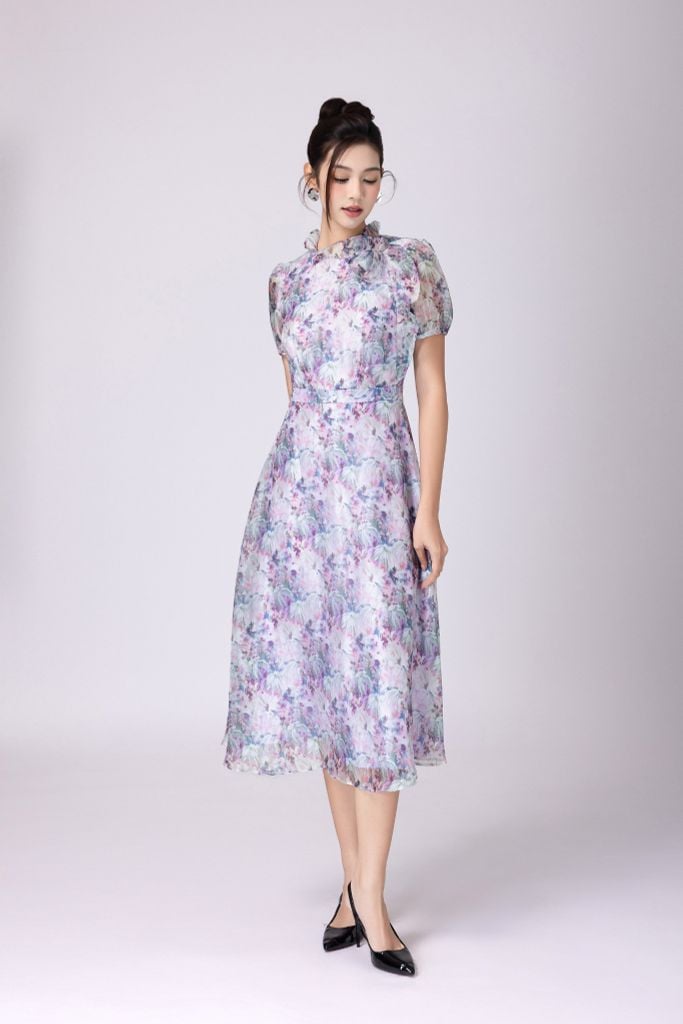 ĐẦM TƠ HOA CỔ BÈO D07252