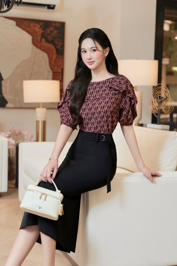 ÁO HOẠ TIẾT TAY BỒNG SM01272