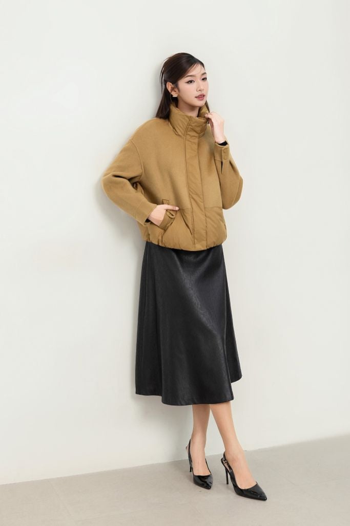 ÁO KHOÁC PHAO PHỐI DA LỘN AK66072