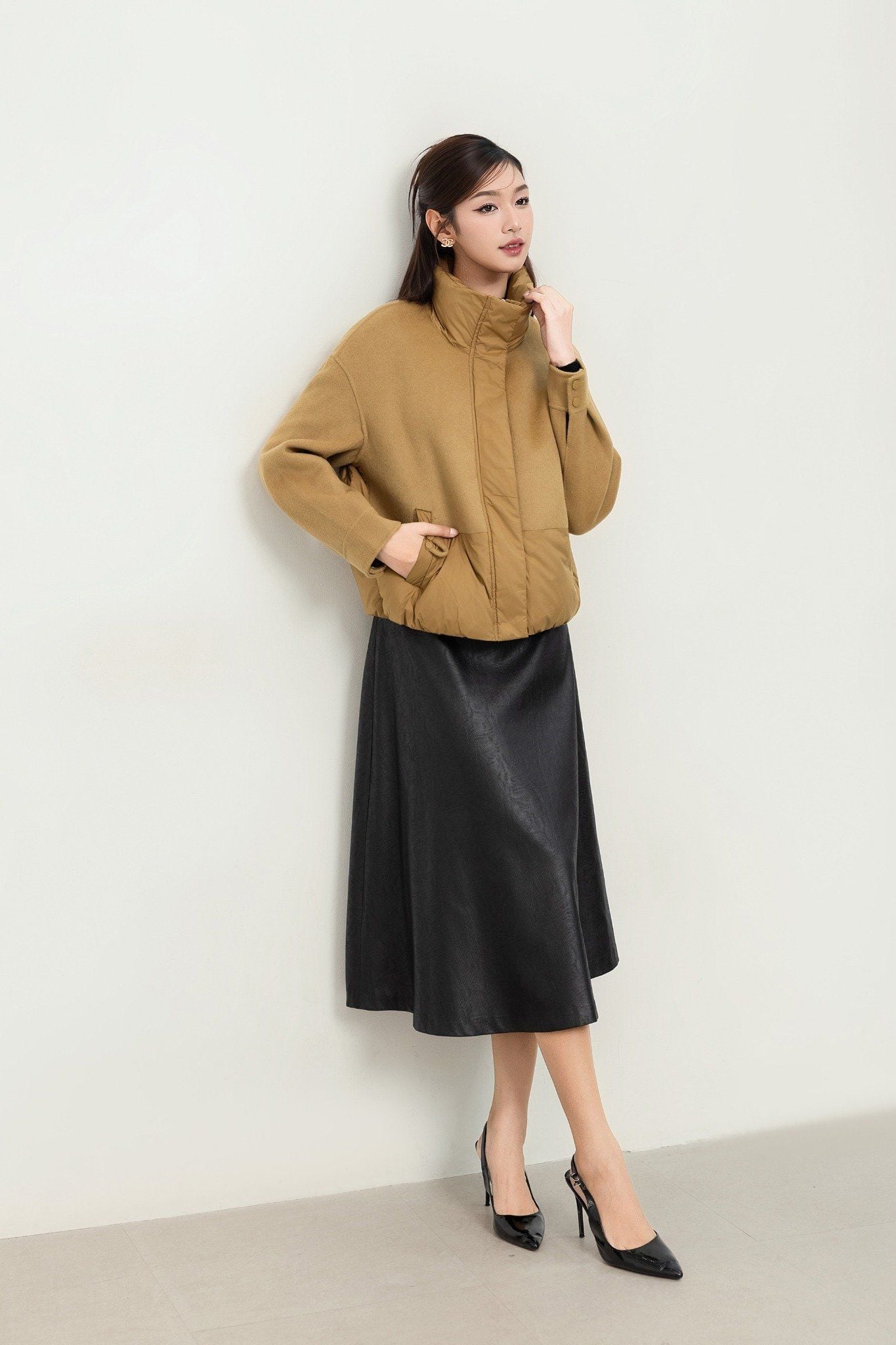 ÁO KHOÁC PHAO PHỐI DA LỘN AK66072