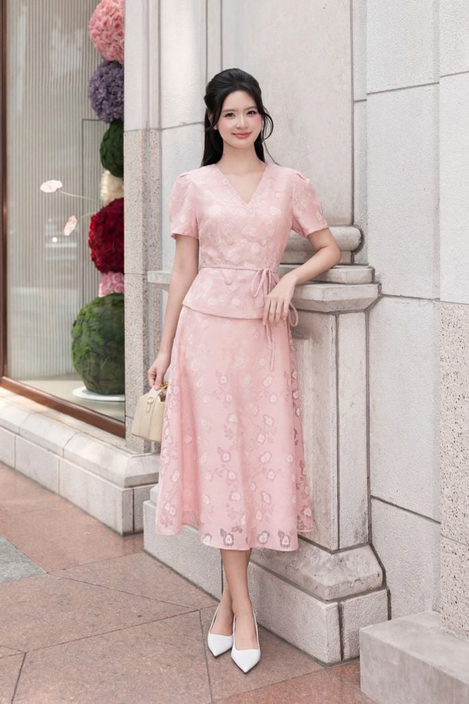 ĐẦM TƠ PEPLUM D10812