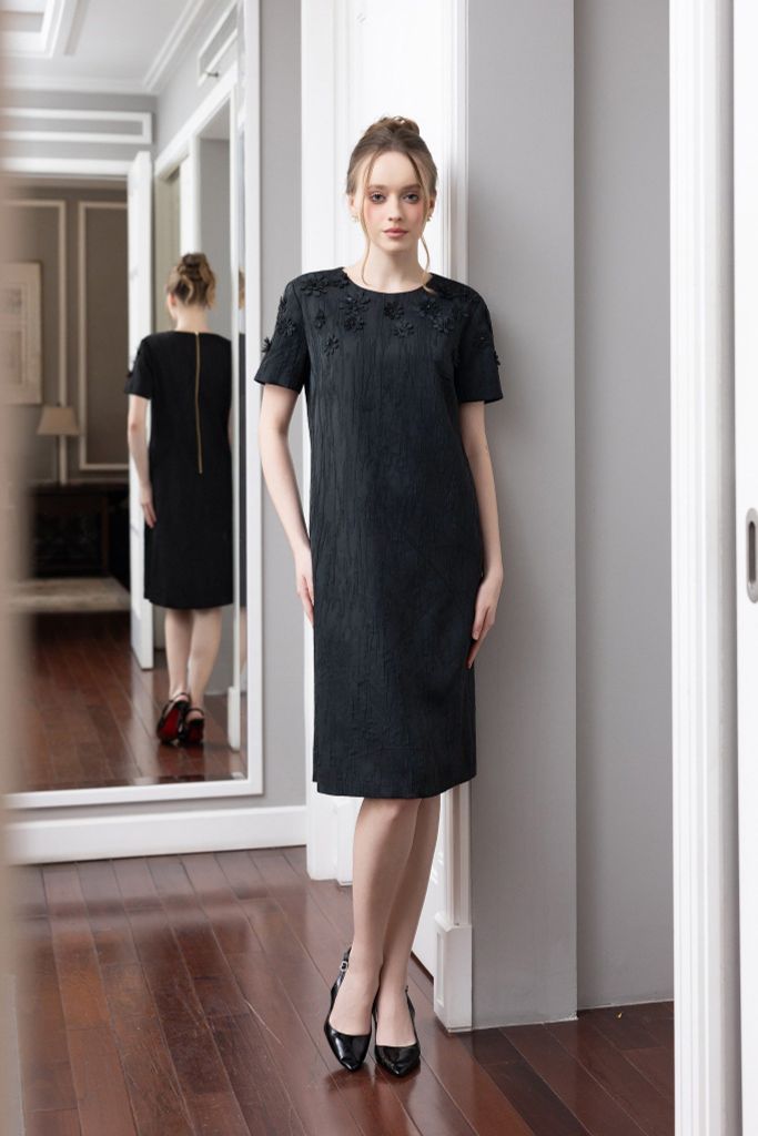 ĐẦM SUÔNG ĐÍNH HOA NỔI D06902