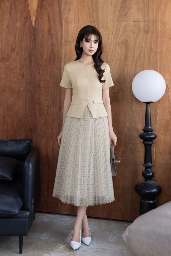 ĐẦM LIỀN XẾP LI D00242