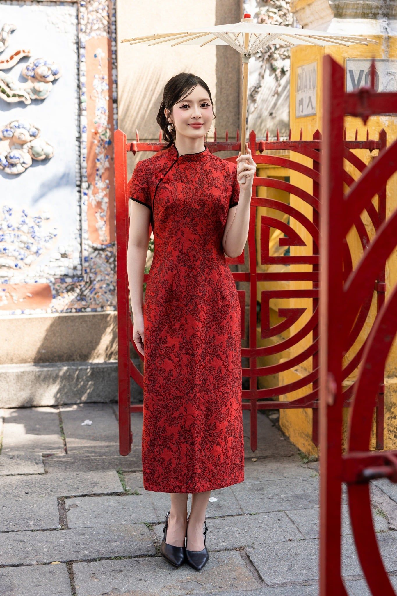 SƯỜN XÁM GẤM ĐỎ D08922