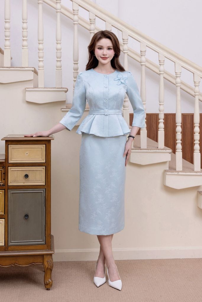 keonhacai nét PEPLUM ĐÁP HOA NỔI AK63012