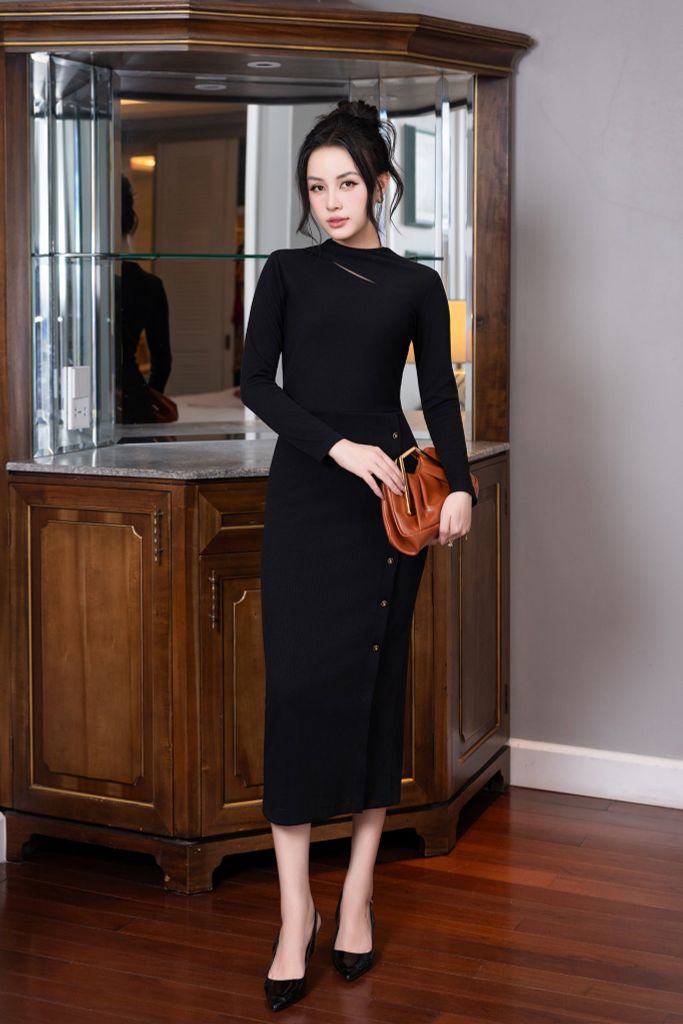 ĐẦM ÔM ĐEN D07512