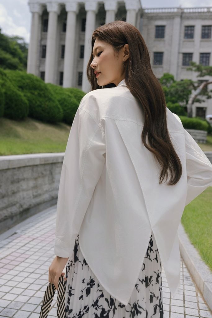 SƠ MI TRẮNG XẺ LƯNG SM01442 