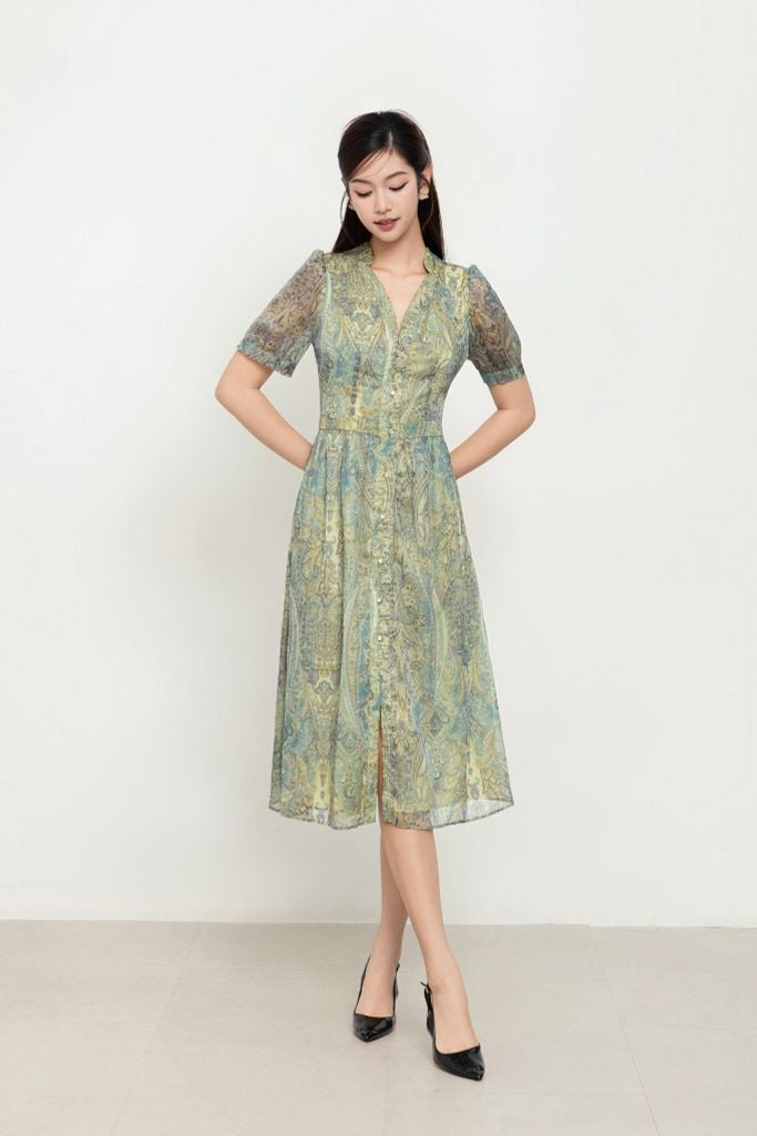 ĐẦM VOAN HOA D06942