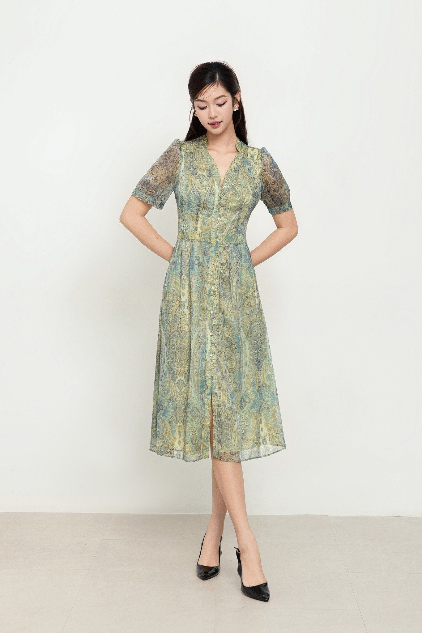 ĐẦM VOAN HOA D06942