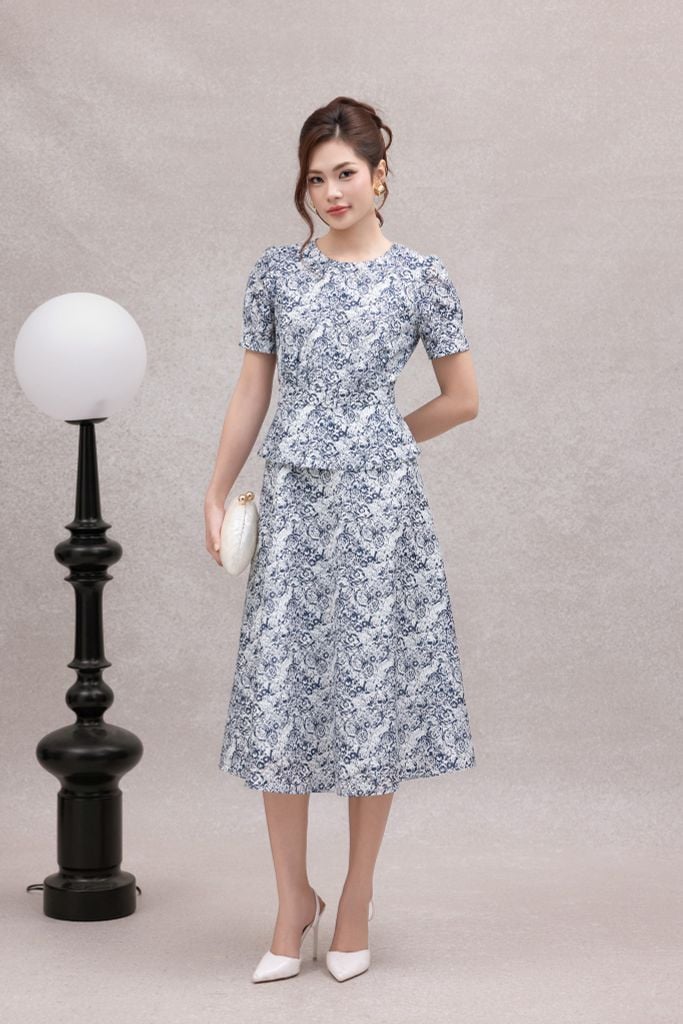 keonhacai HOA PEPLUM D06742