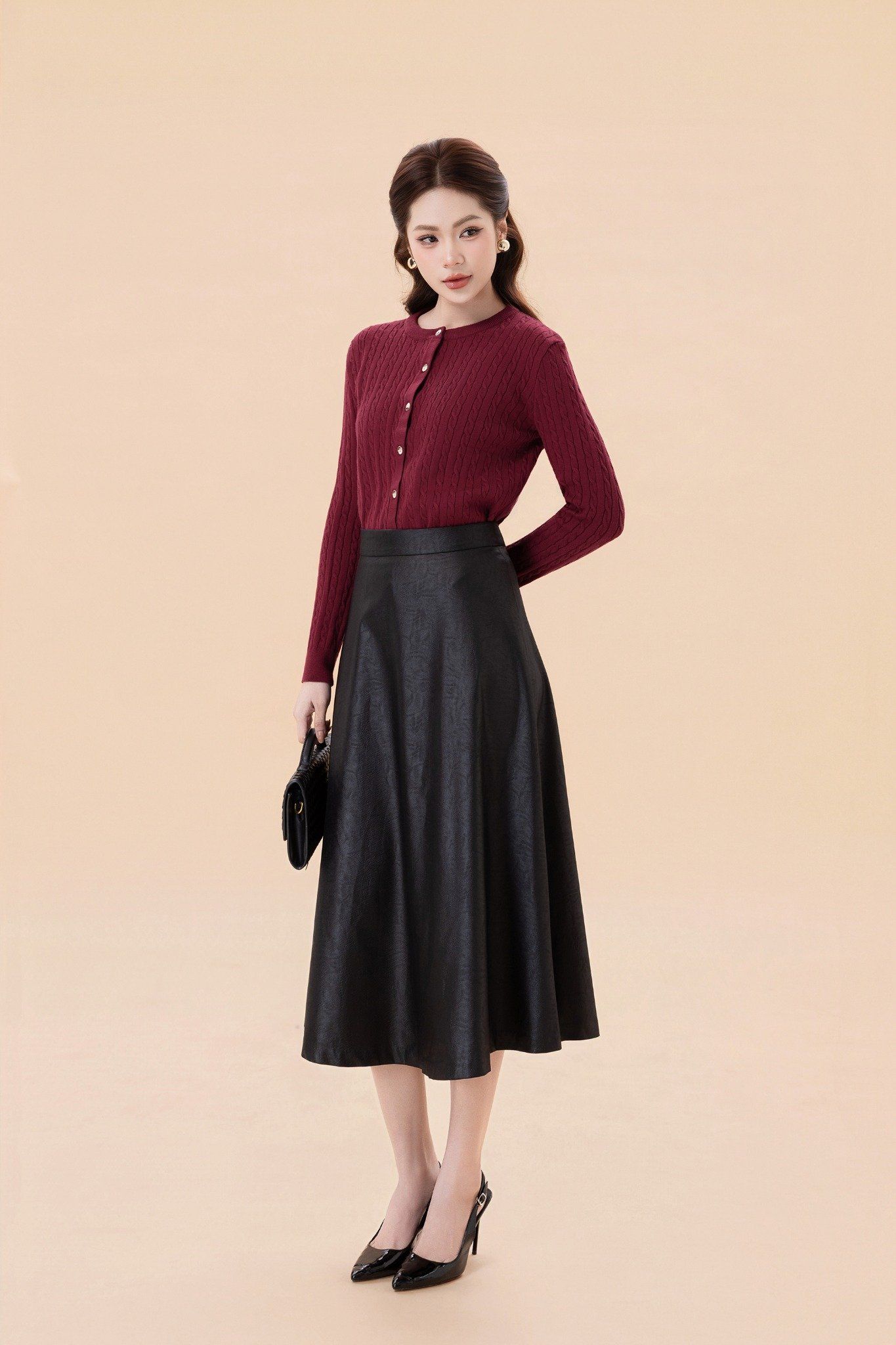 ÁO LEN ĐỎ VẶN THỪNG AL62332