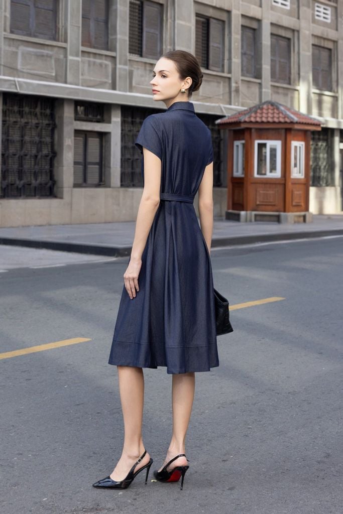  ĐẦM DENIM CỔ BẺ D08532 