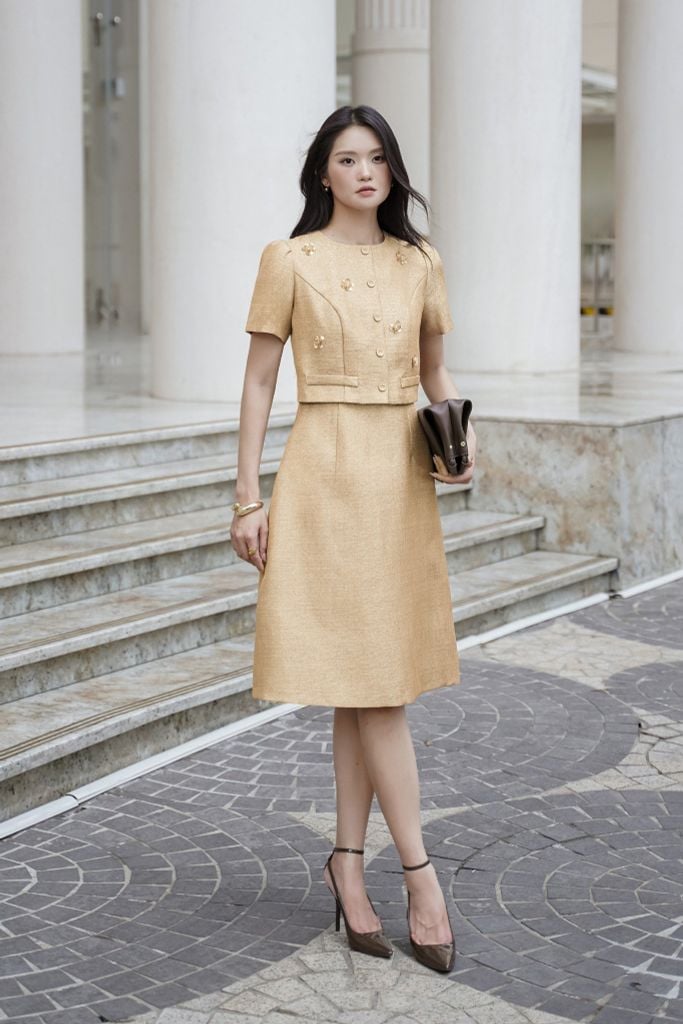 ĐẦM LIỀN DẠ TWEED D05862