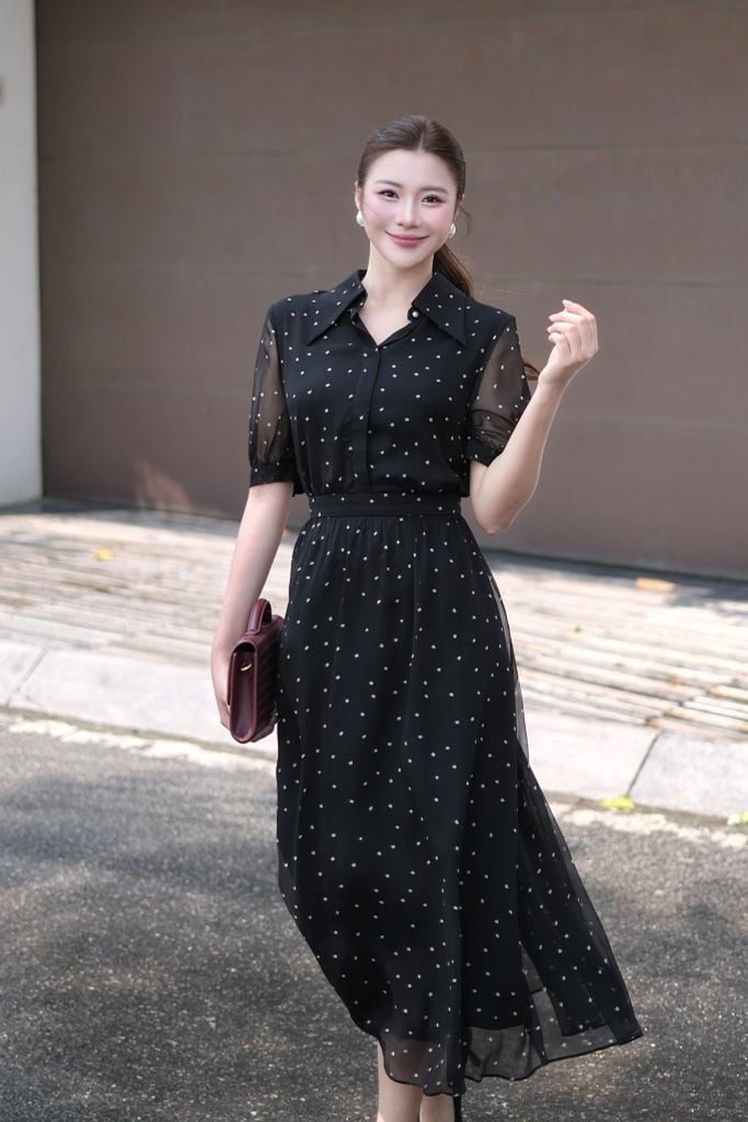 ĐẦM VOAN HOẠ TIẾT D11142