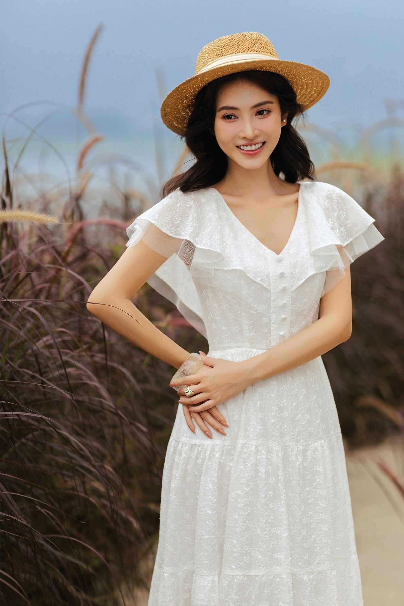 ĐẦM MAXI TƠ THÊU D10992