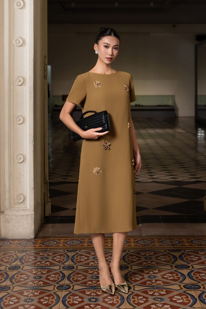 ĐẦM SUÔNG ĐÍNH HOA NỔI D04072