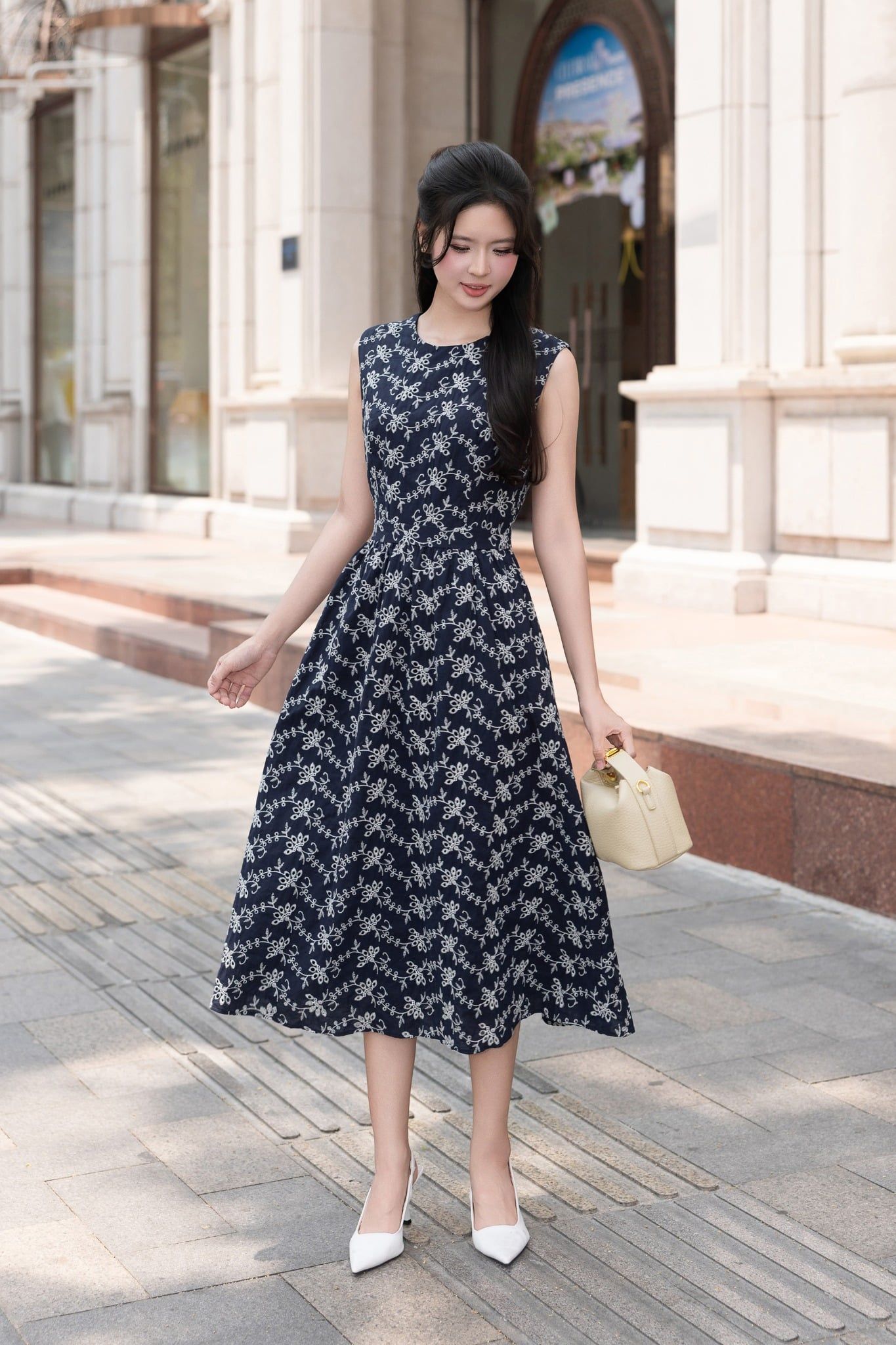 ĐẦM THÔ THÊU HOẠ TIẾT D10862