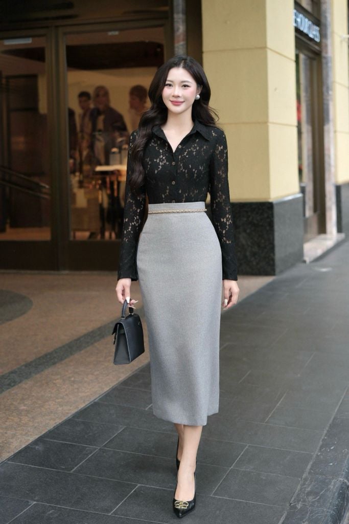 CHÂN VÁY BÚT CHÌ Z04812