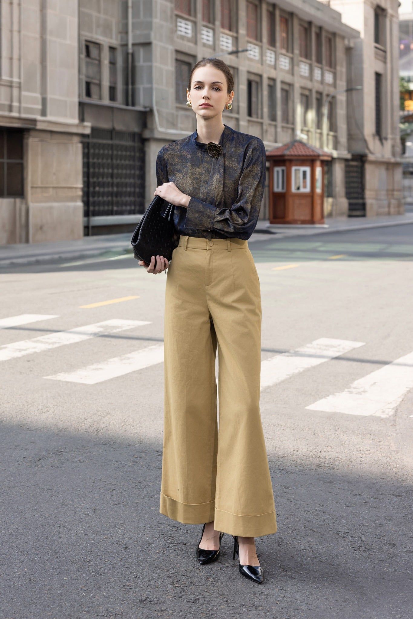 QUẦN KAKI ỐNG RỘNG Q08072