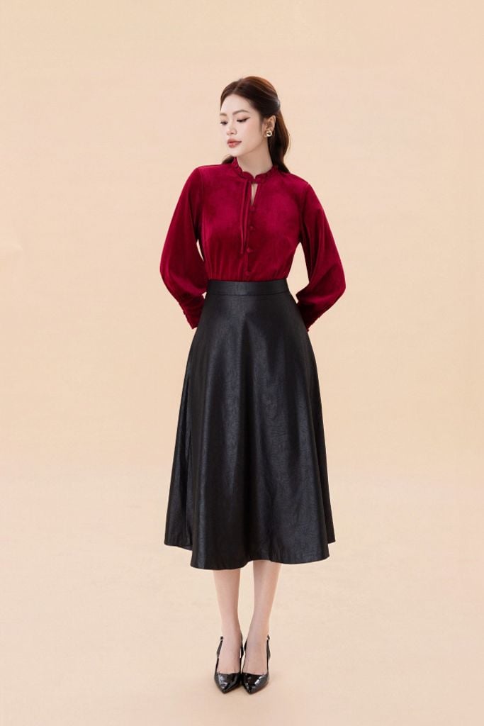 ÁO NHUNG CỔ NHÚN SM04902