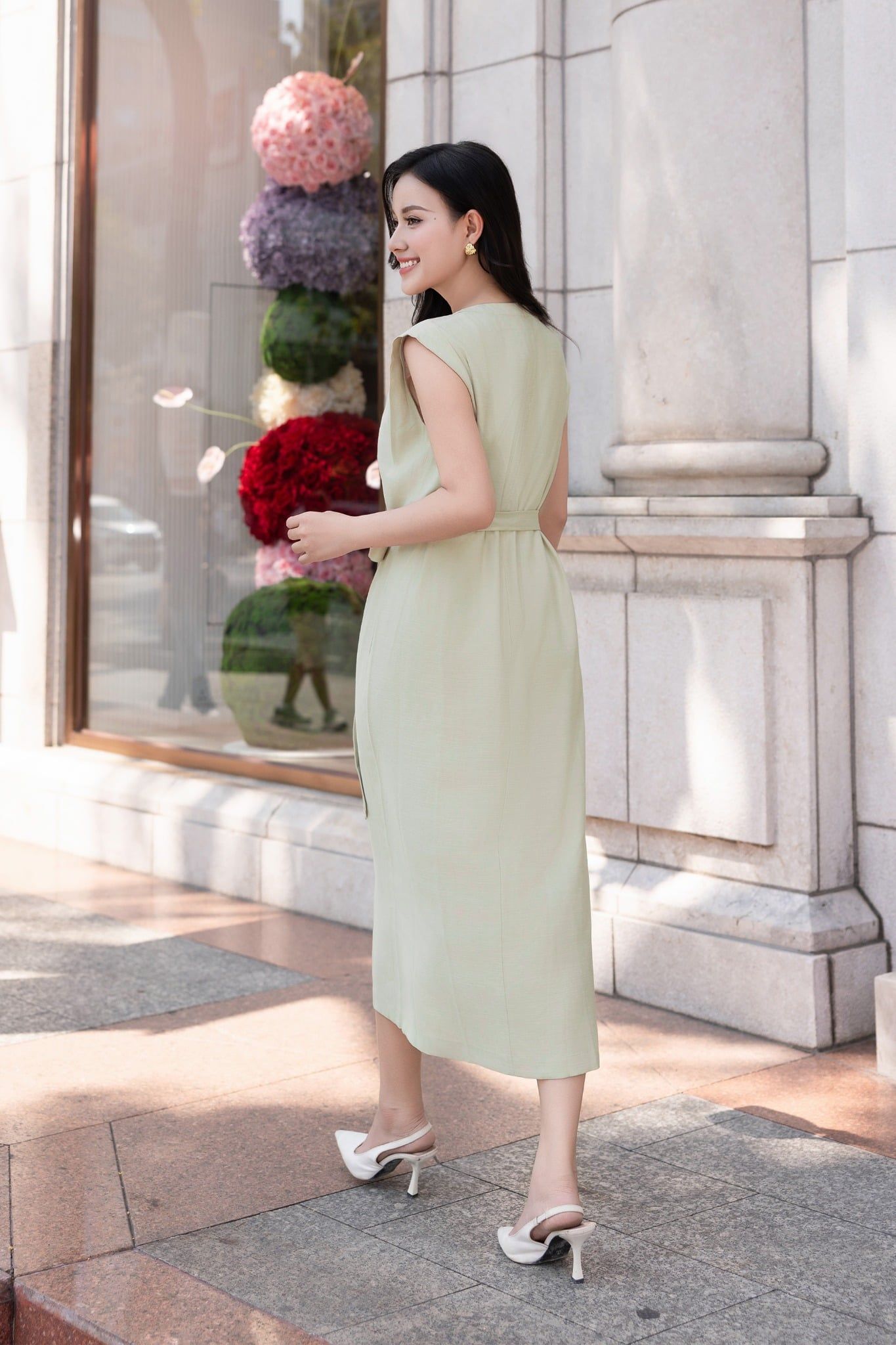 ĐẦM THIẾT KẾ THẮT ĐAI D10332