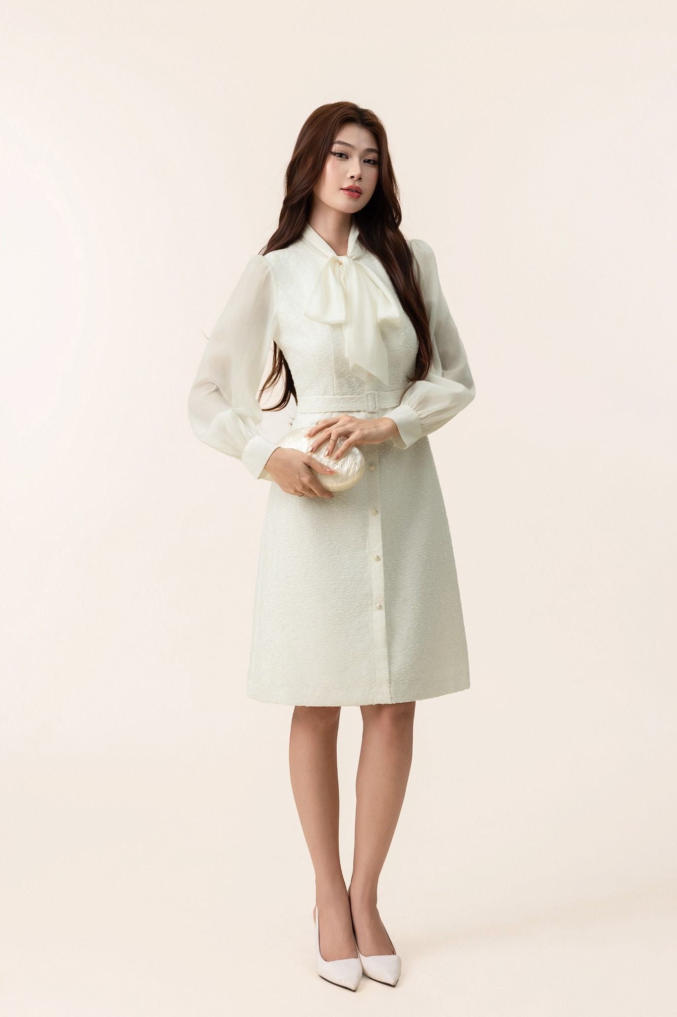 ĐẦM TRẮNG CỔ NƠ D07392