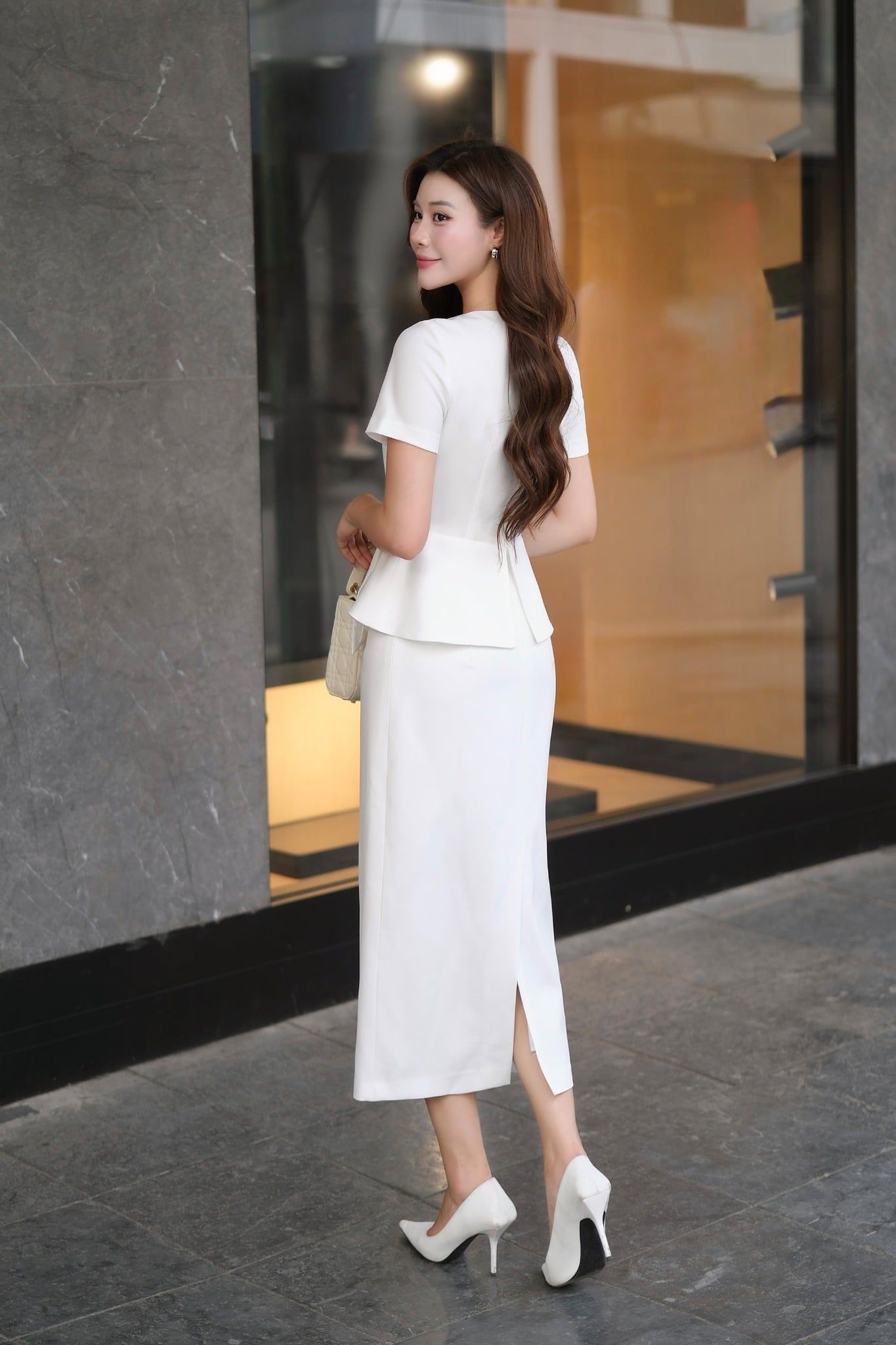 keonhacai PEPLUM TRẮNG D01012