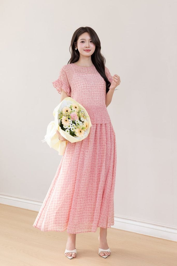 ĐẦM VOAN THIẾT KẾ D01782