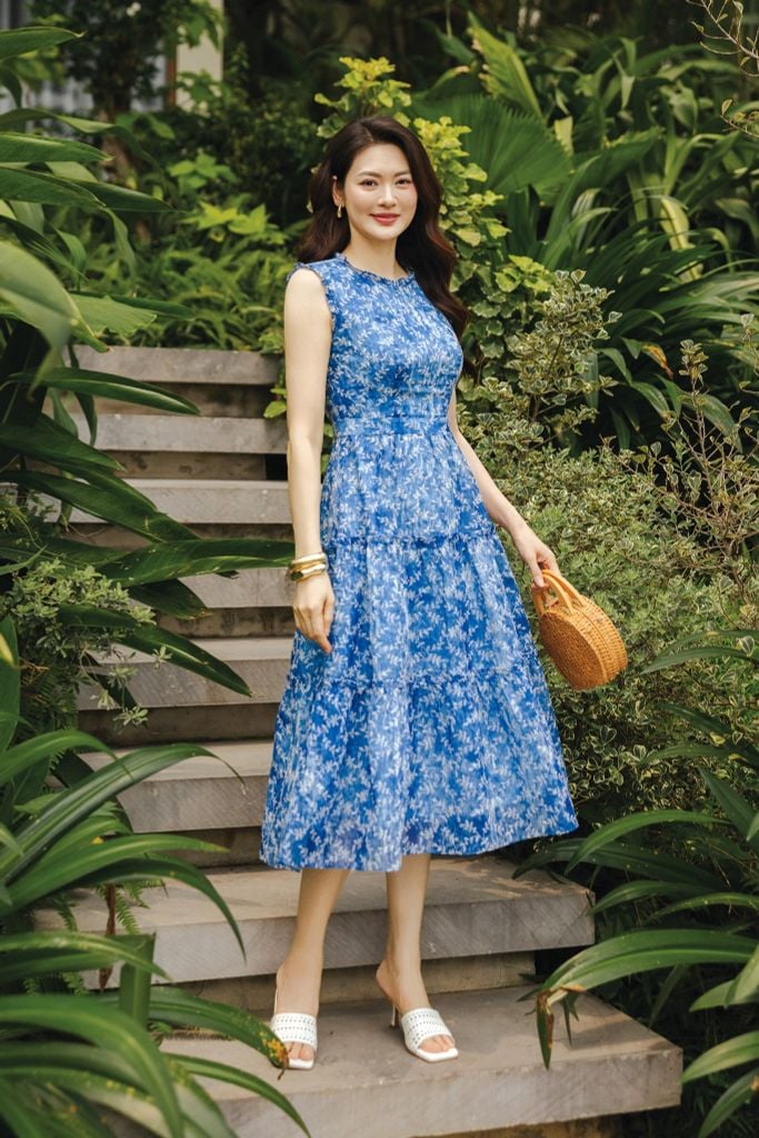 ĐẦM MAXI CỔ BÈO D11072