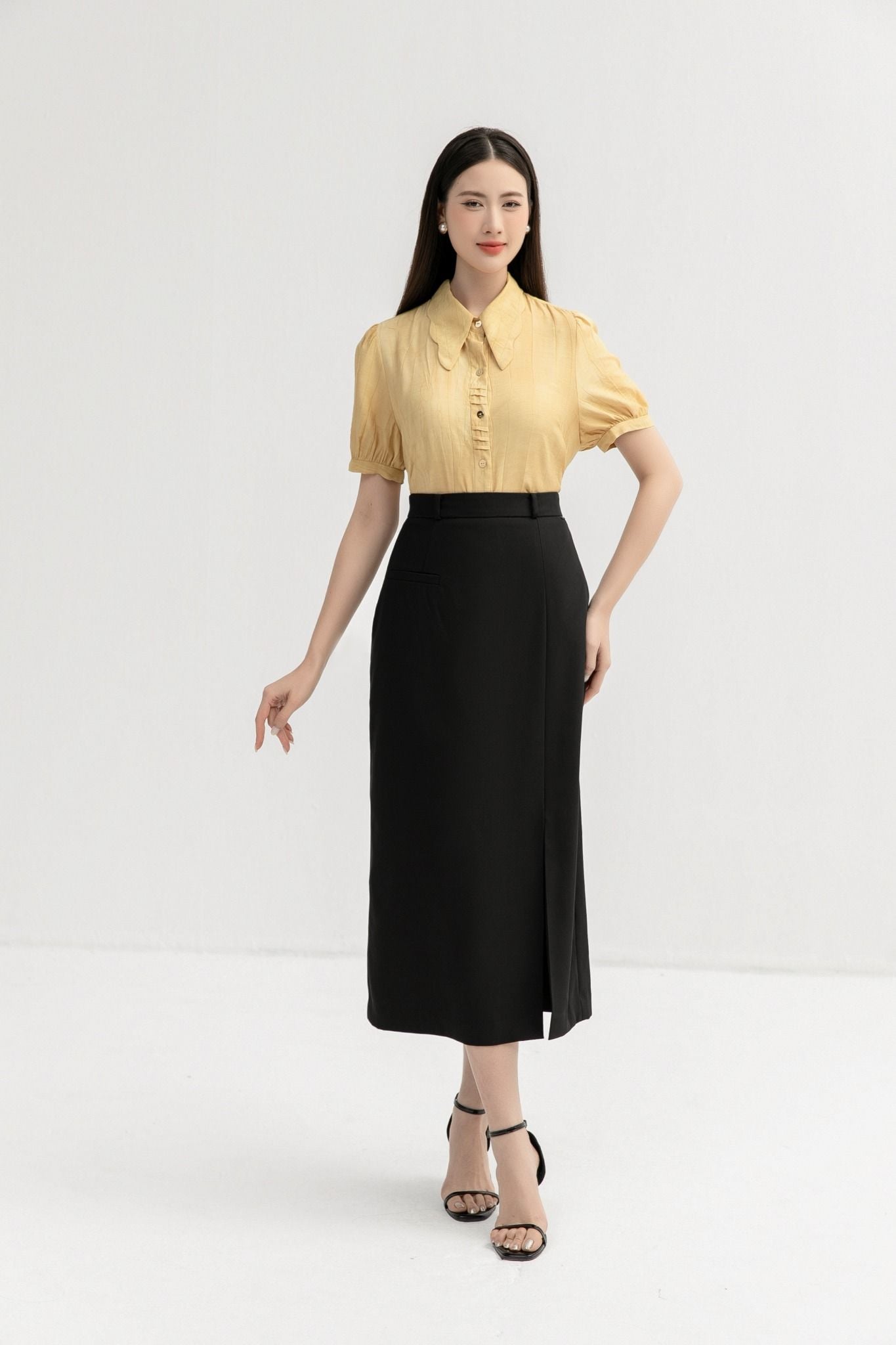 SƠ MI CỔ SÓNG SM43032