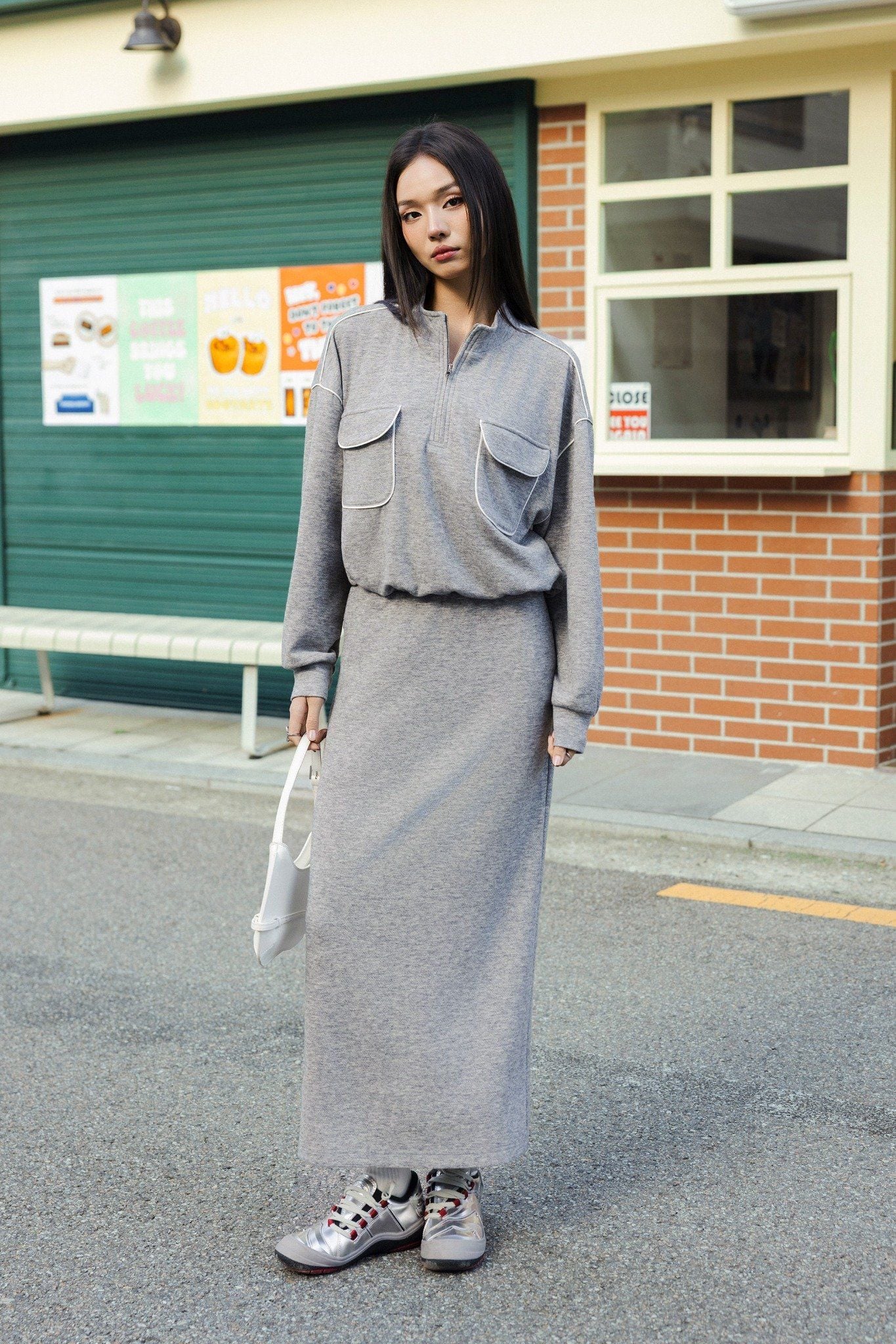 SET BỘ XÁM PHỐI VIỀN TRẮNG HW40482