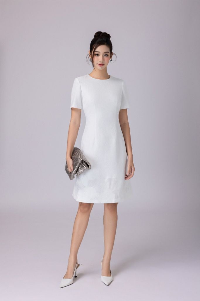 ĐẦM GẤM TRẮNG D07092