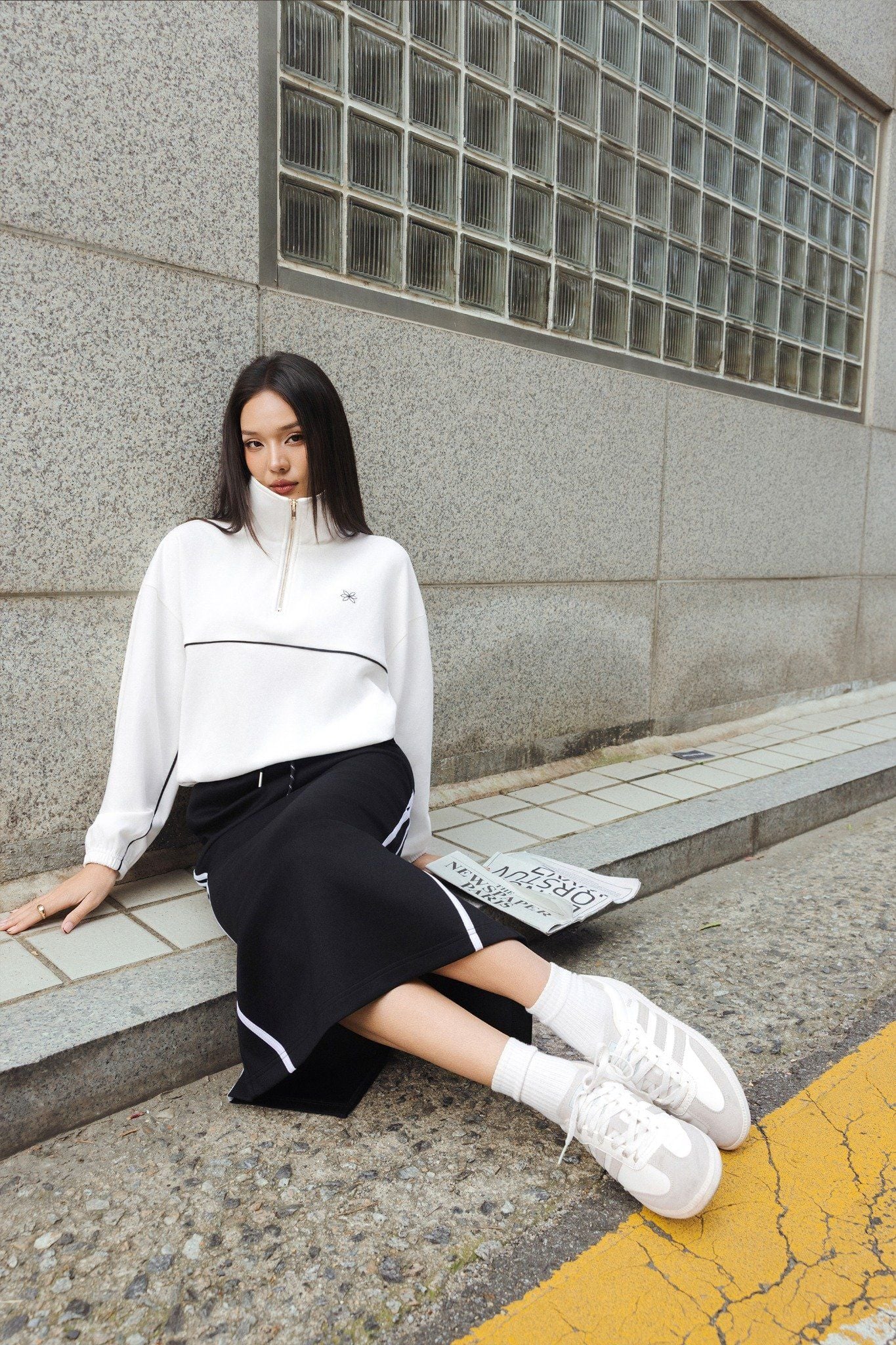 ÁO TRẮNG KÉO KHOÁ TS62622