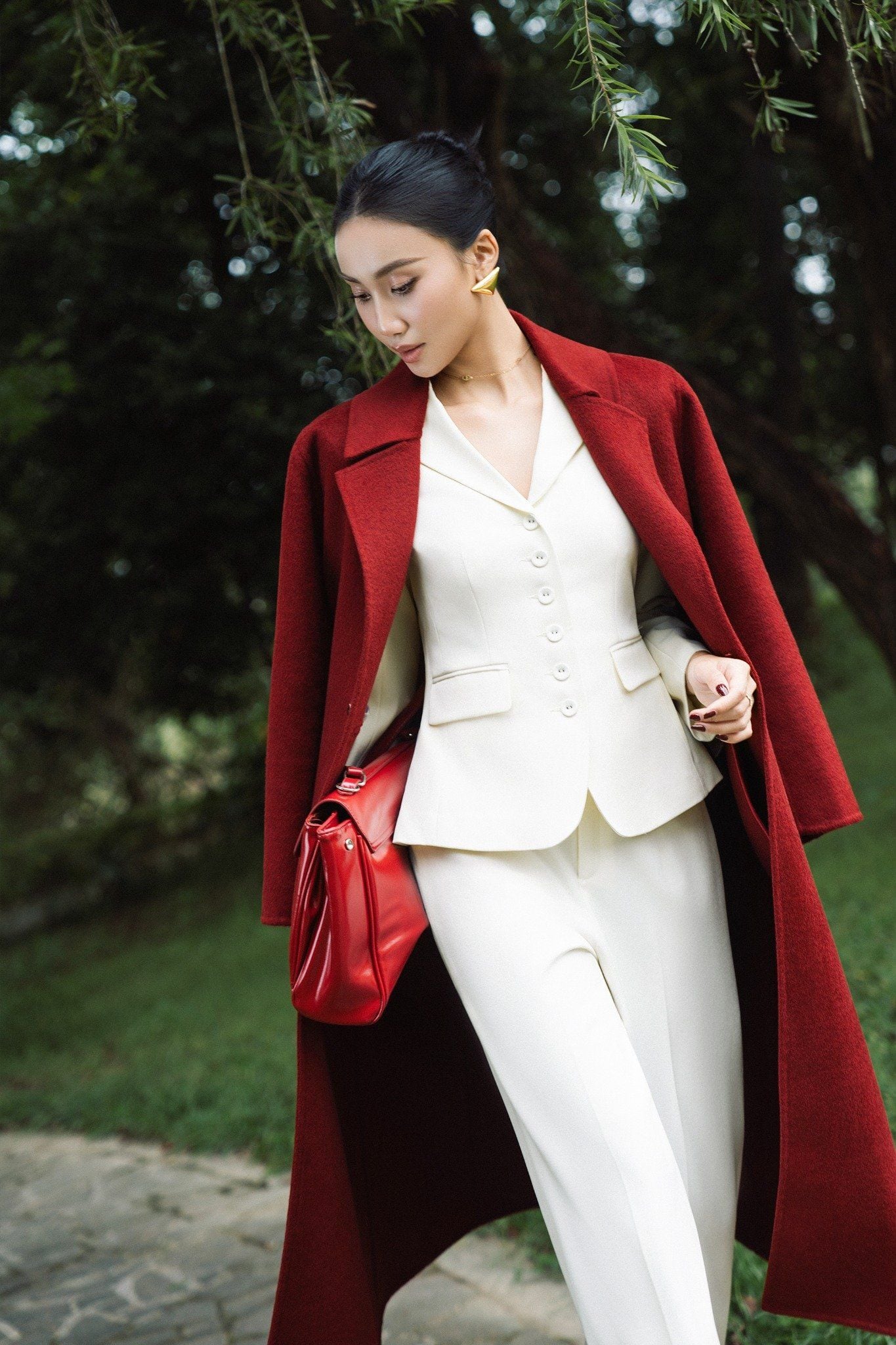 MĂNG TÔ DẠ ĐỎ AK68062