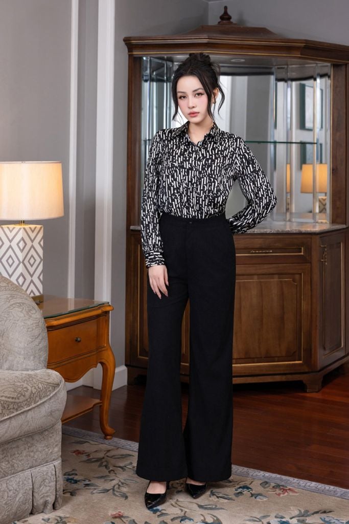 SƠ MI IN CHỮ SM08102