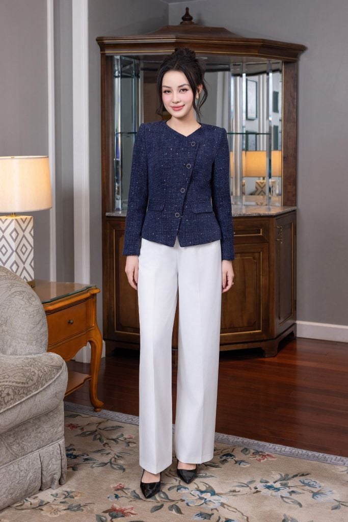 ÁO VEST DẠ TWEED AK06162