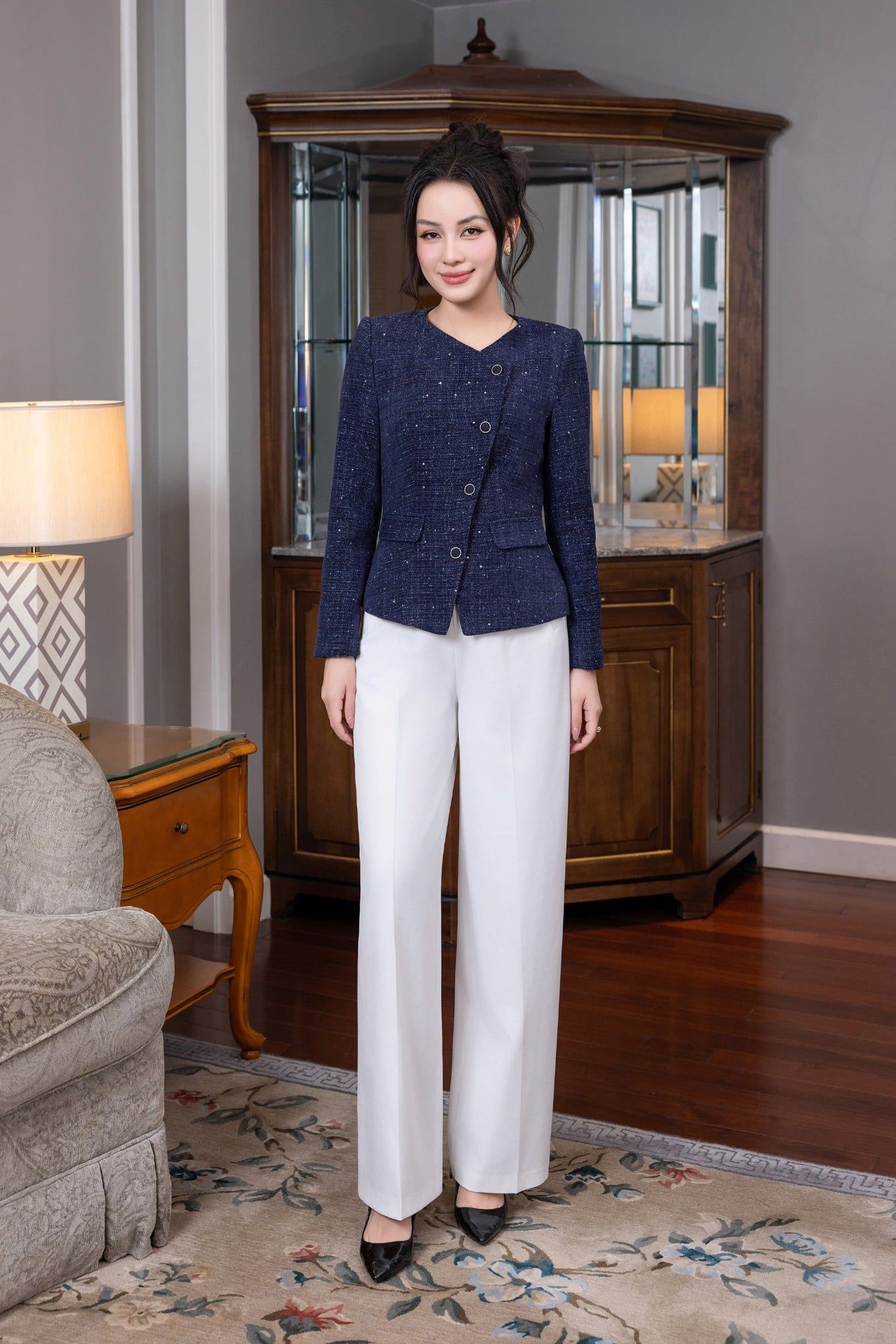 ÁO VEST DẠ TWEED AK06162