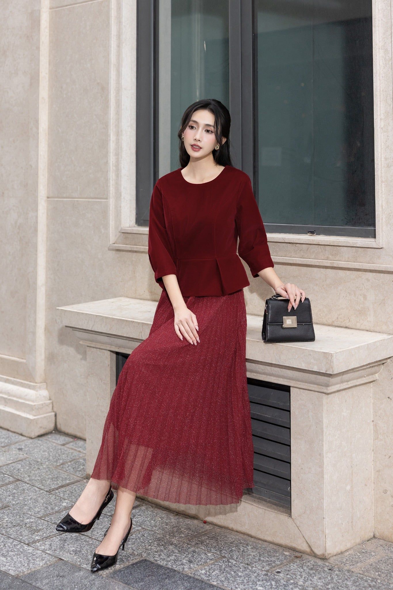 ĐẦM LIỀN ĐỎ D07362