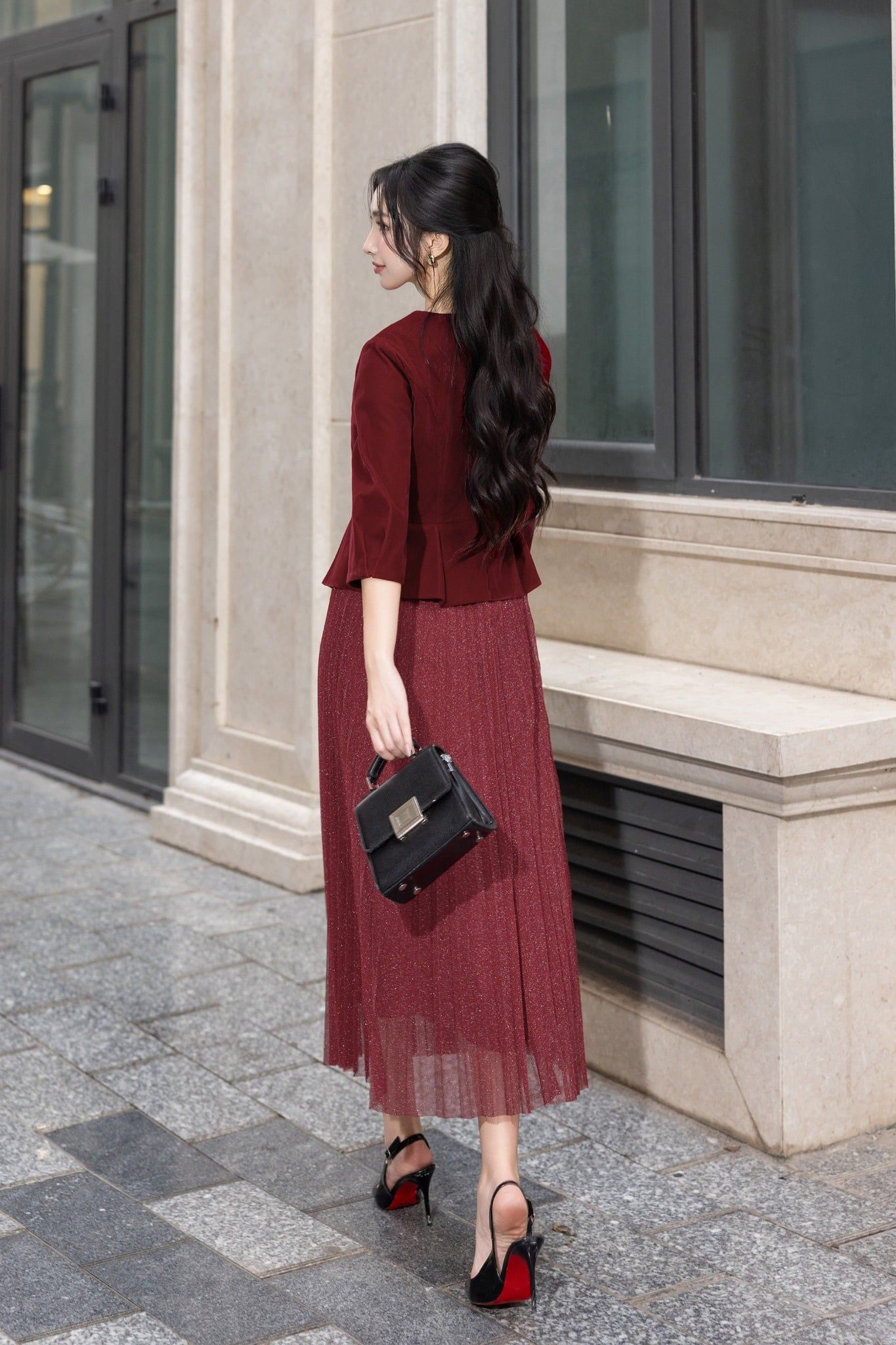 ĐẦM LIỀN ĐỎ D07362