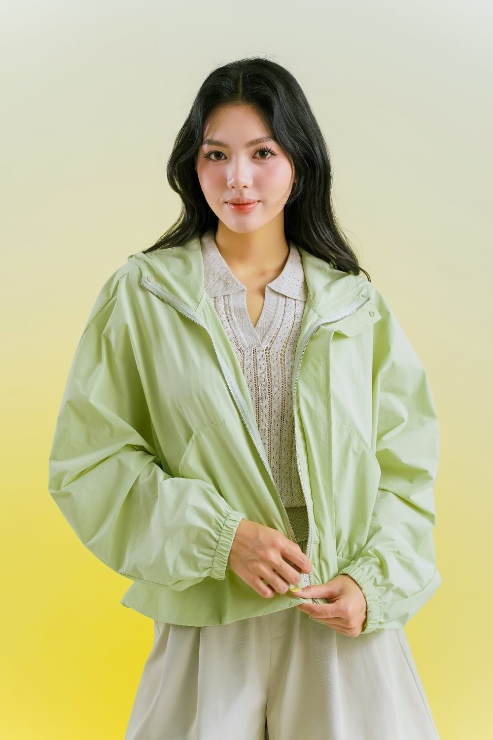 Áo chống nắng Macaron Xanh A61062