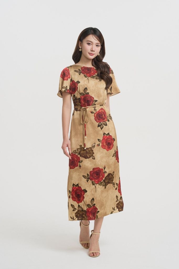 ĐẦM LỤA HOA D02712
