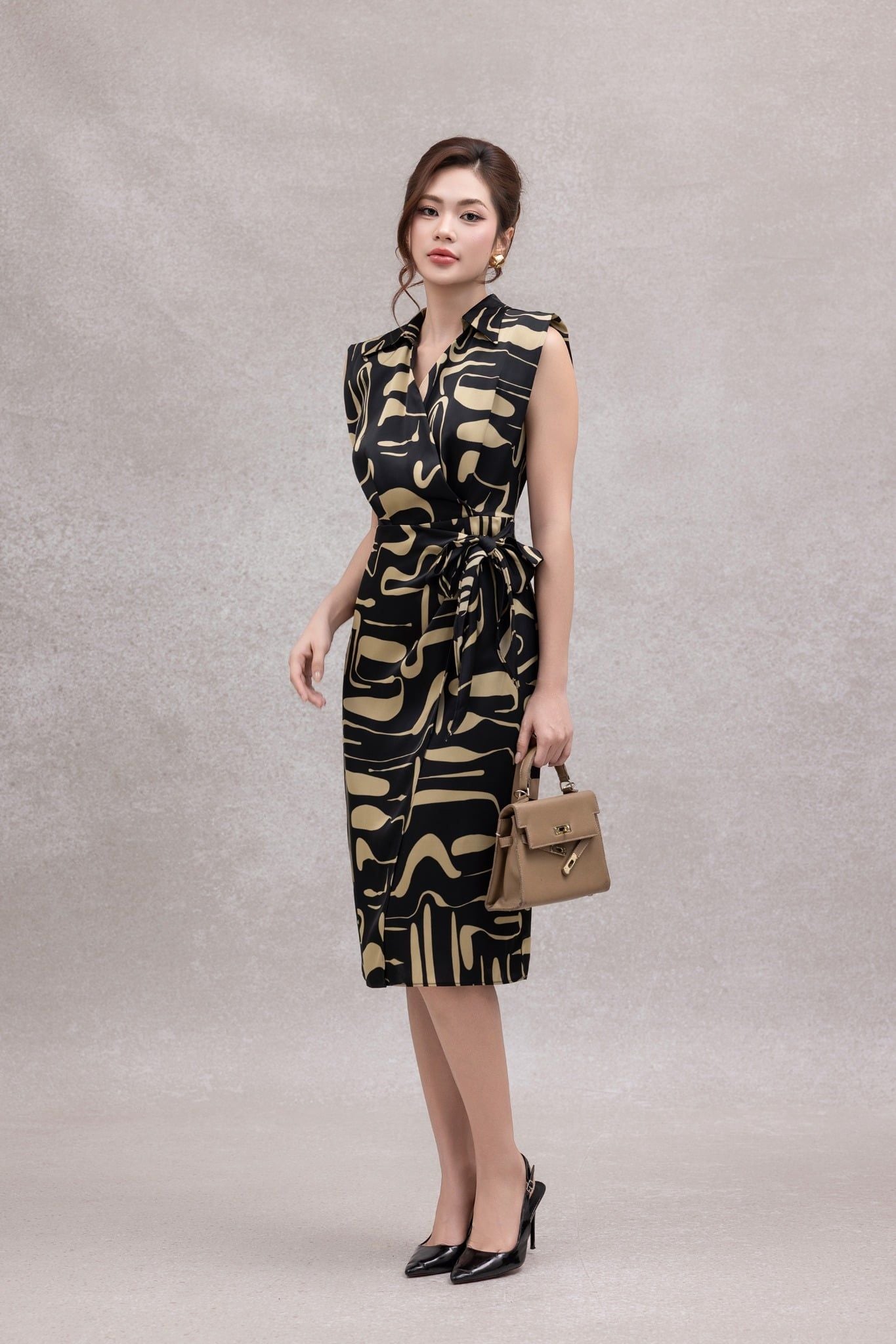 ĐẦM LỤA HOẠ TIẾT D64162