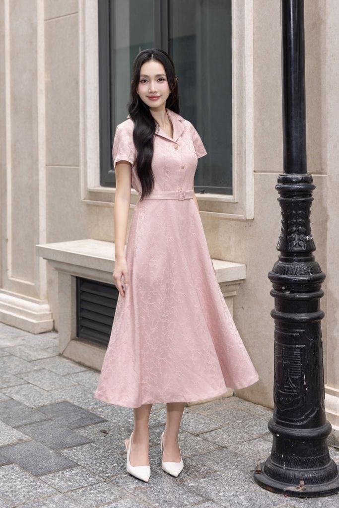 ĐẦM LỤA VÂN NỔI D08492