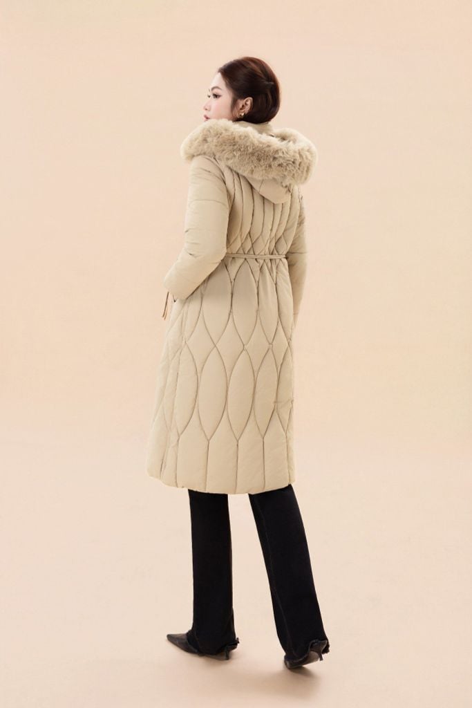  ÁO PHAO DÁNG DÀI MŨ LÔNG AK66012 