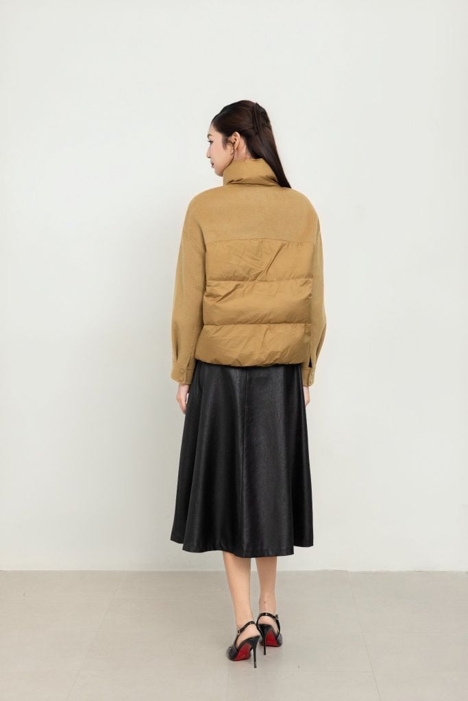  ÁO KHOÁC PHAO PHỐI DA LỘN AK66072 