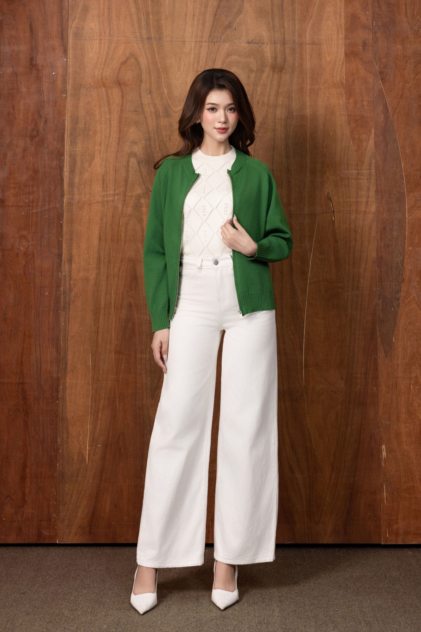 ÁO KHOÁC LEN XANH AK62562