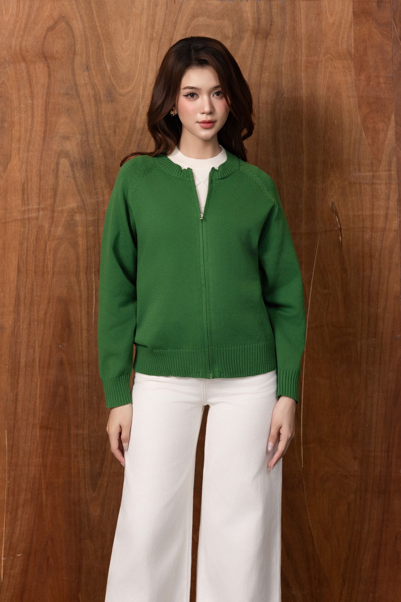 ÁO KHOÁC LEN XANH AK62562